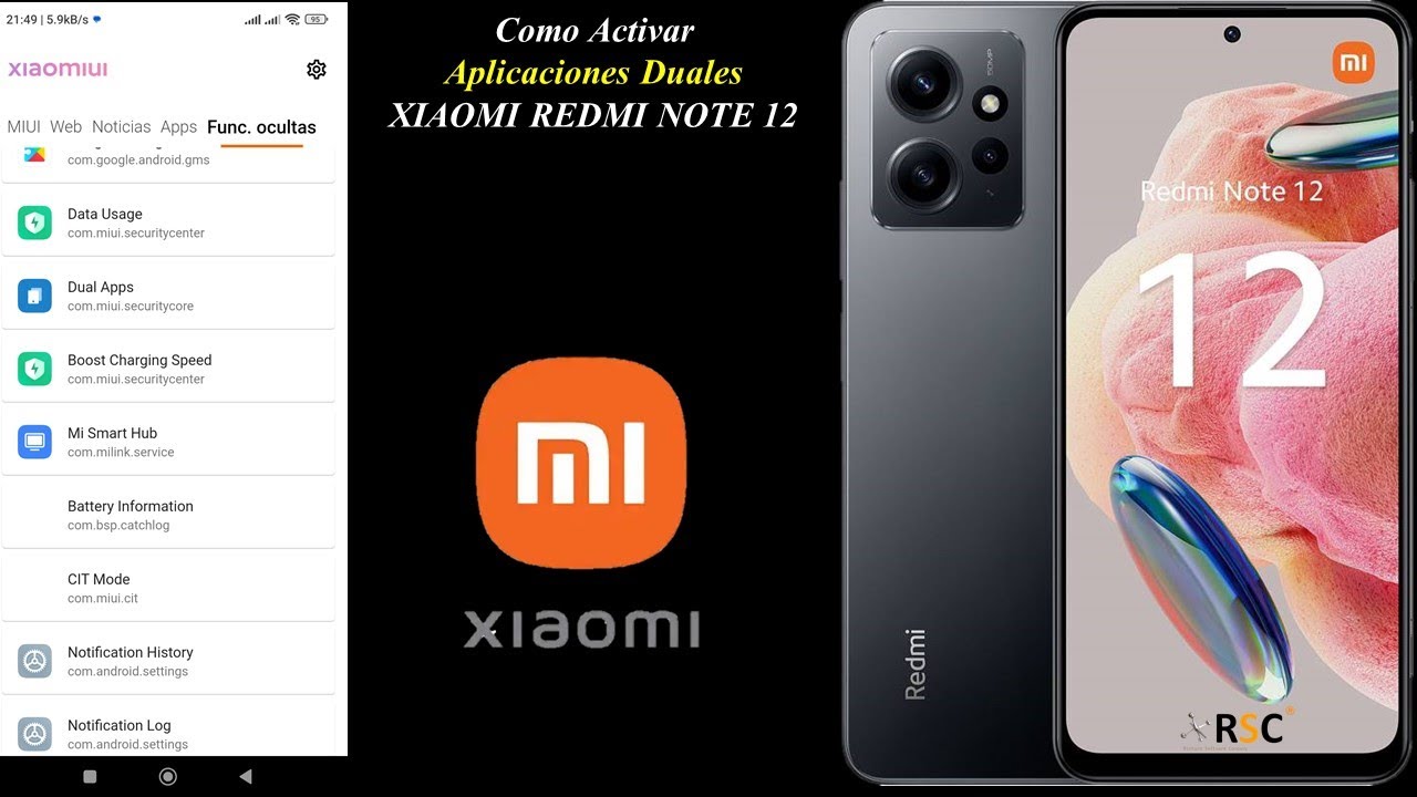 El teléfono Xiaomi Redmi Note 12 No Trae Aplicaciones Duales Como Activarlas