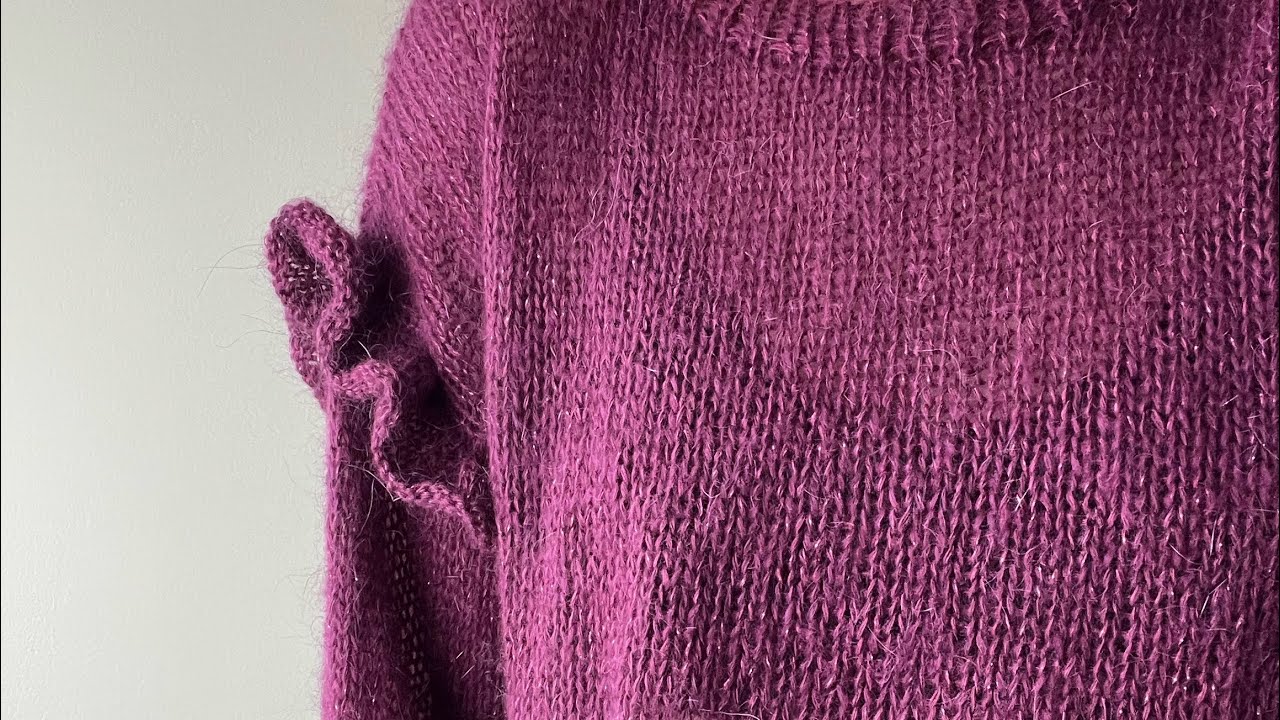 Adām kopā džemperi ar volāniem / how to knit sweater with puffy sleeves with english subtitles