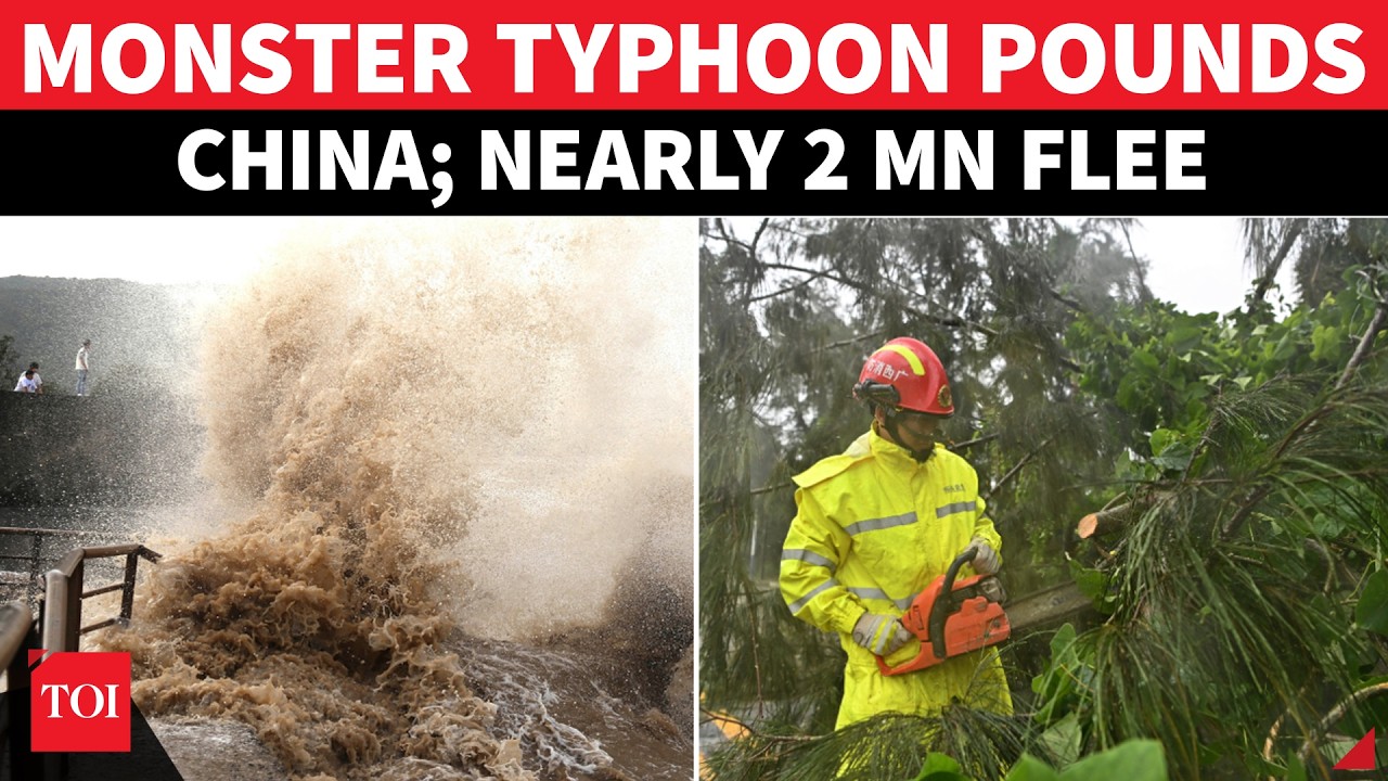 Monster Typhoon Batters China; Nearly 2 Million Evacuated From Beijing, Shanghai | Flights Grounded