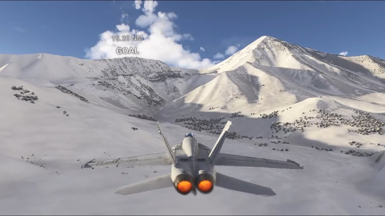 Epic F/A-18 Super Horent Yanert Glacier Run - New Microsoft Flight Simulator 2024