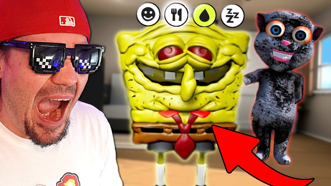 😮 *TALKING JANUSZ* POKAZAŁ MI STRASZNEGO SPONGEBOB'A! *straszne* 😮