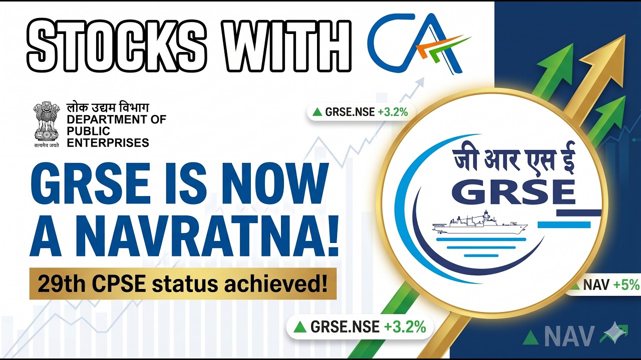 GRSE Share Big Breaking News! 🚀 Navratna Company Benefits Explained | Stocks with CA