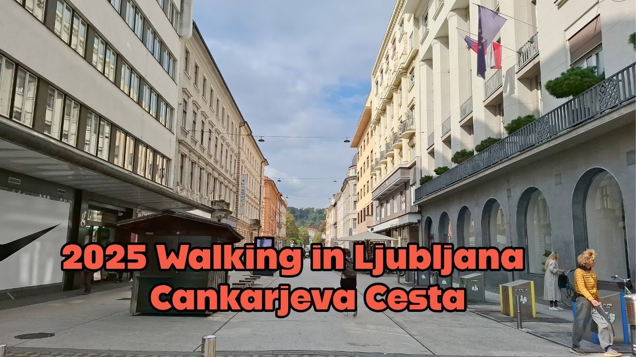 2025 Walking in Ljubljana | Cankarjeva Cesta