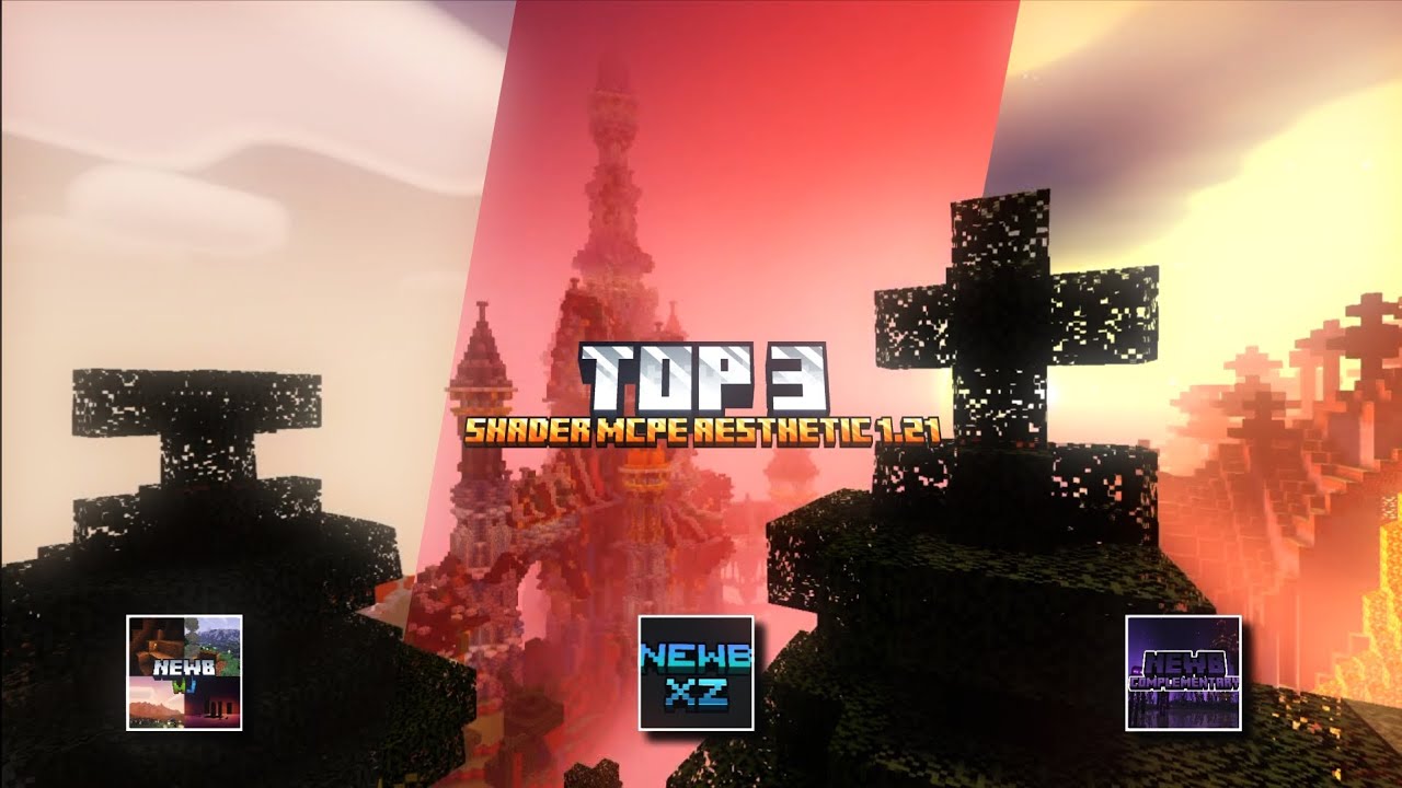 TOP 3 SHADER MCPE AESTHETIC 1.21.90 || NEWB SHADERS || SHADER MCPE 1.21.90