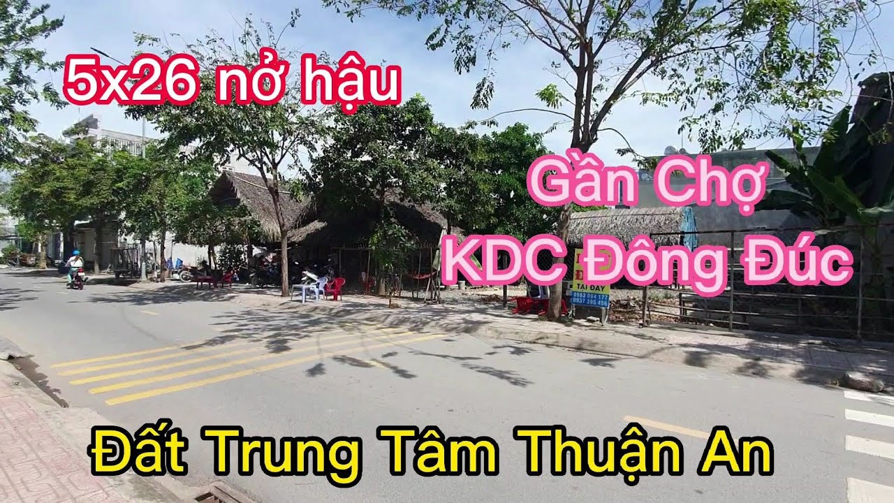 Chủ thiện ch&iacute; b&aacute;n đất KDC Thuận Giao 02 Thuận An, đường nhựa vỉa h&egrave;, 5x26 full thổ cư gi&aacute; 23tr/m.