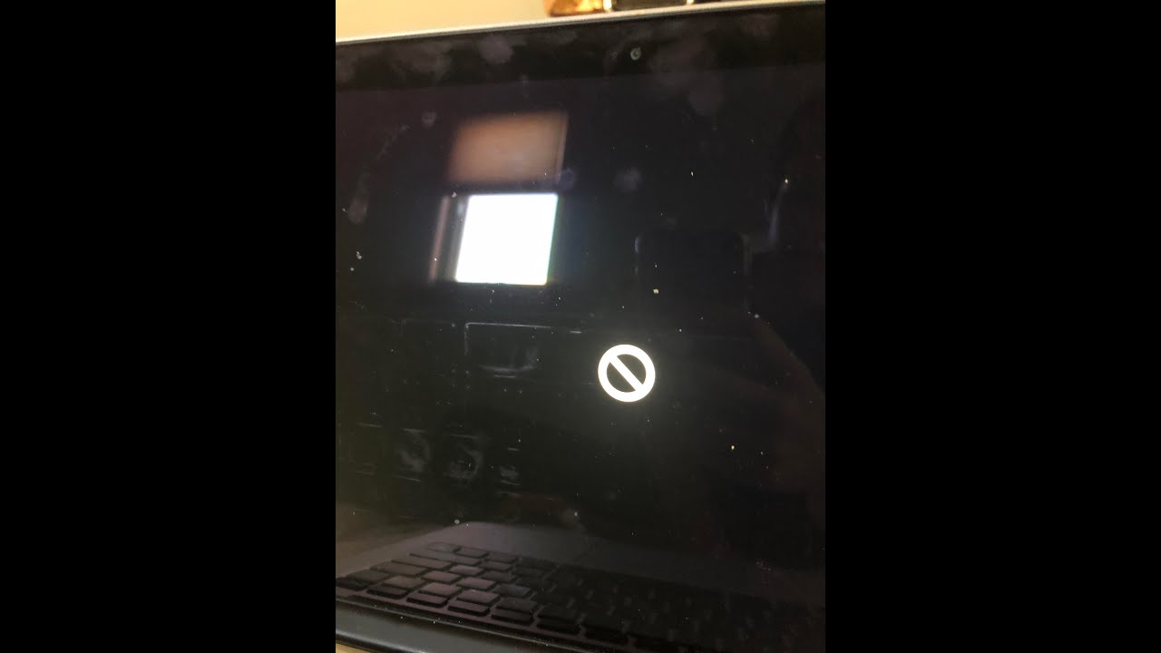 Prohibitory sign or No Entry sign Apple Macbook Pro