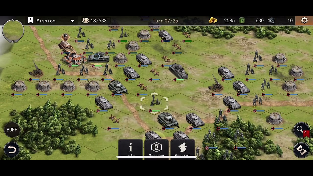 WW2 Europe Frontline Axis Special Mission Second Battle of El Alamein 8 buffs 3 Stars Free to Play
