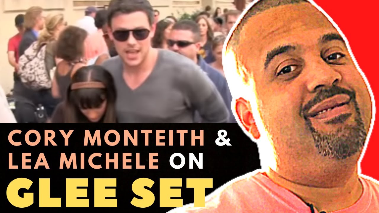 Cory Monteith and Lea Michele exiting the set of GLEE in NYC