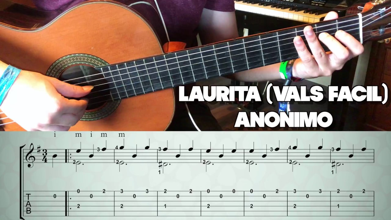 Laurita - Anónimo (Vals Fácil) Guitarbn - Partitura y tablatura