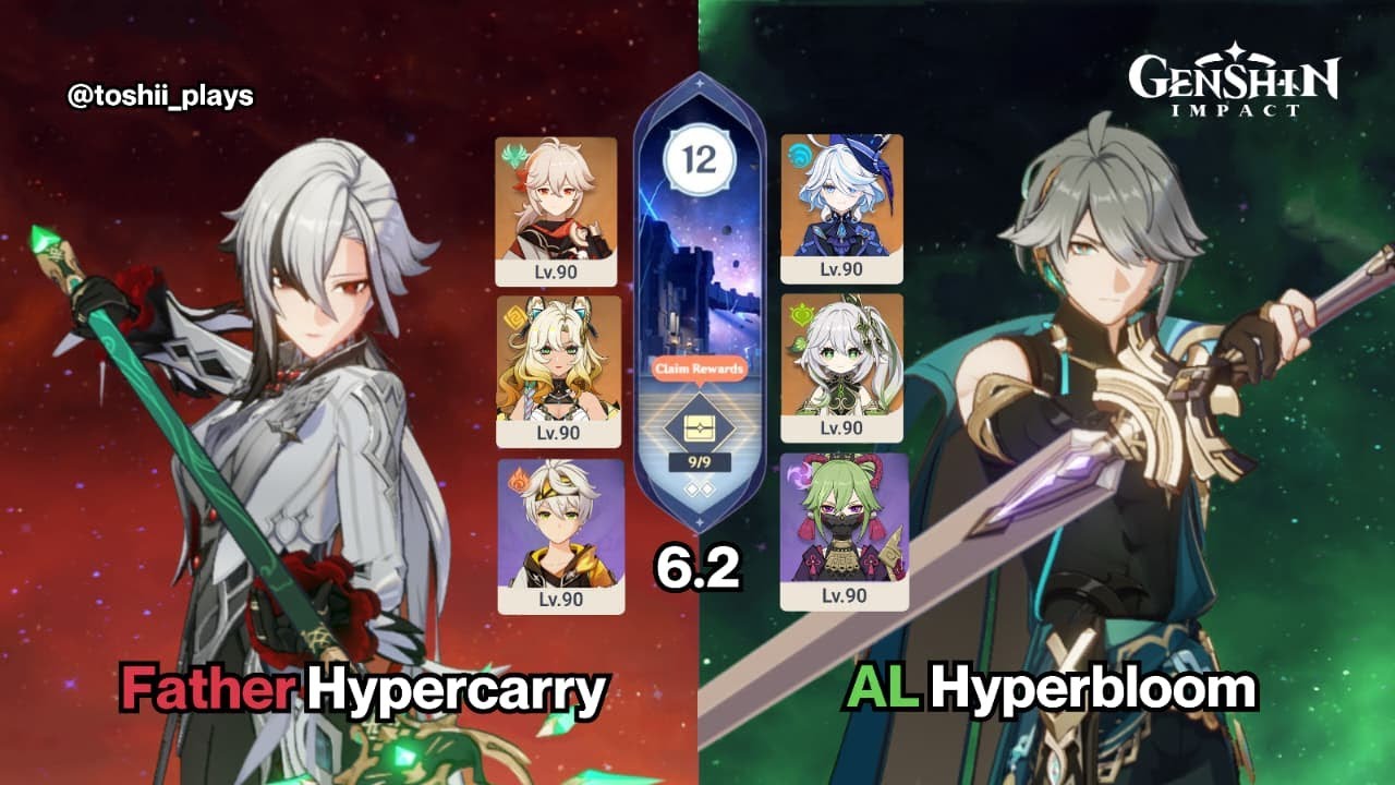 C2 Arlecchino & C0 Alhaitham | New Spiral Abyss 6.2 | Genshin Impact luna 3