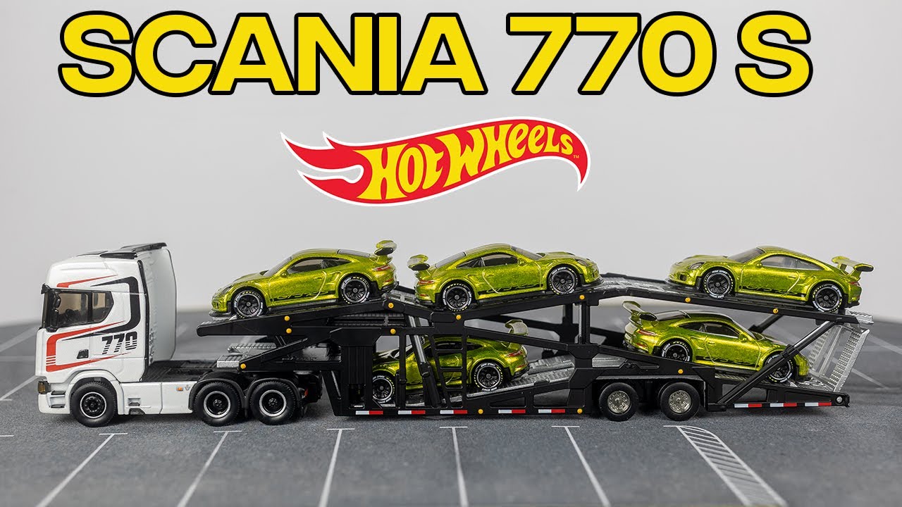 Распаковка Hot Wheels Elite64 Scania 770 S