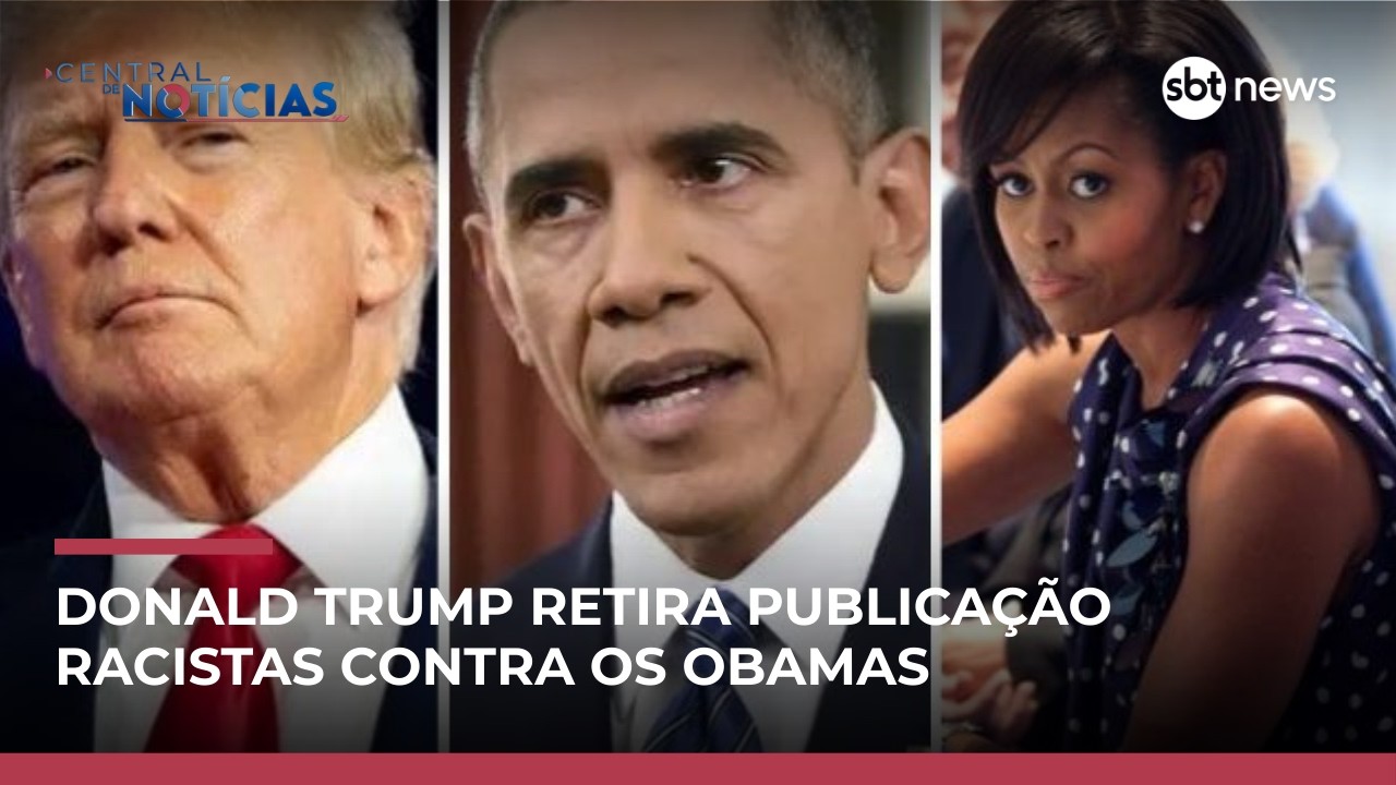 Trump remove vídeo racista que retrata os Obamas como macacos | #CentraldeNotícias