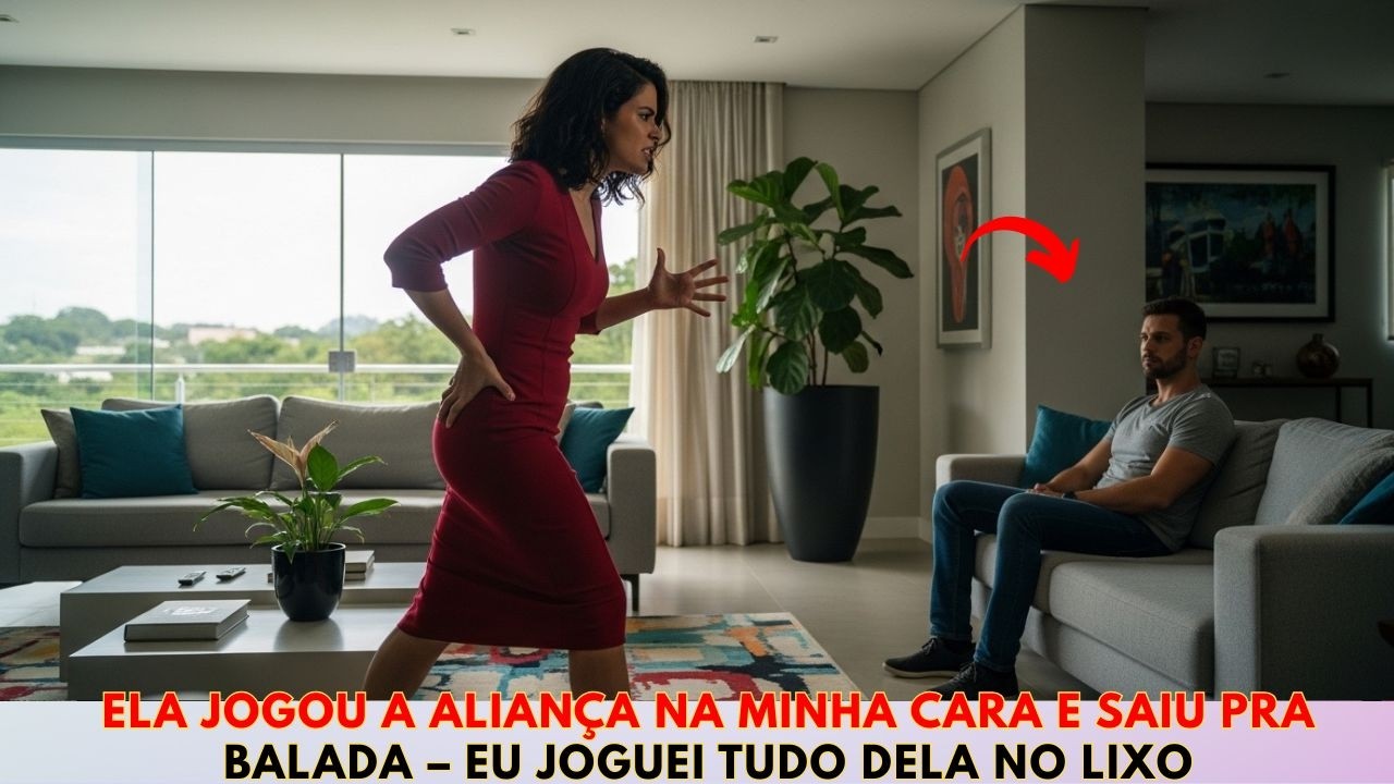 Minha esposa jogou o anel fora e foi para a balada. Eu joguei a vida dela fora,troquei as chaves e v