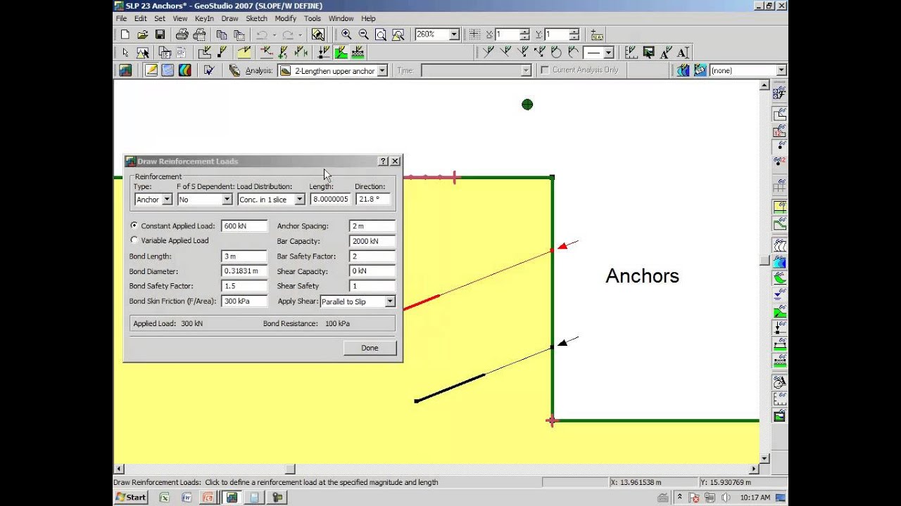 SLOPE/W Session 7: Anchors