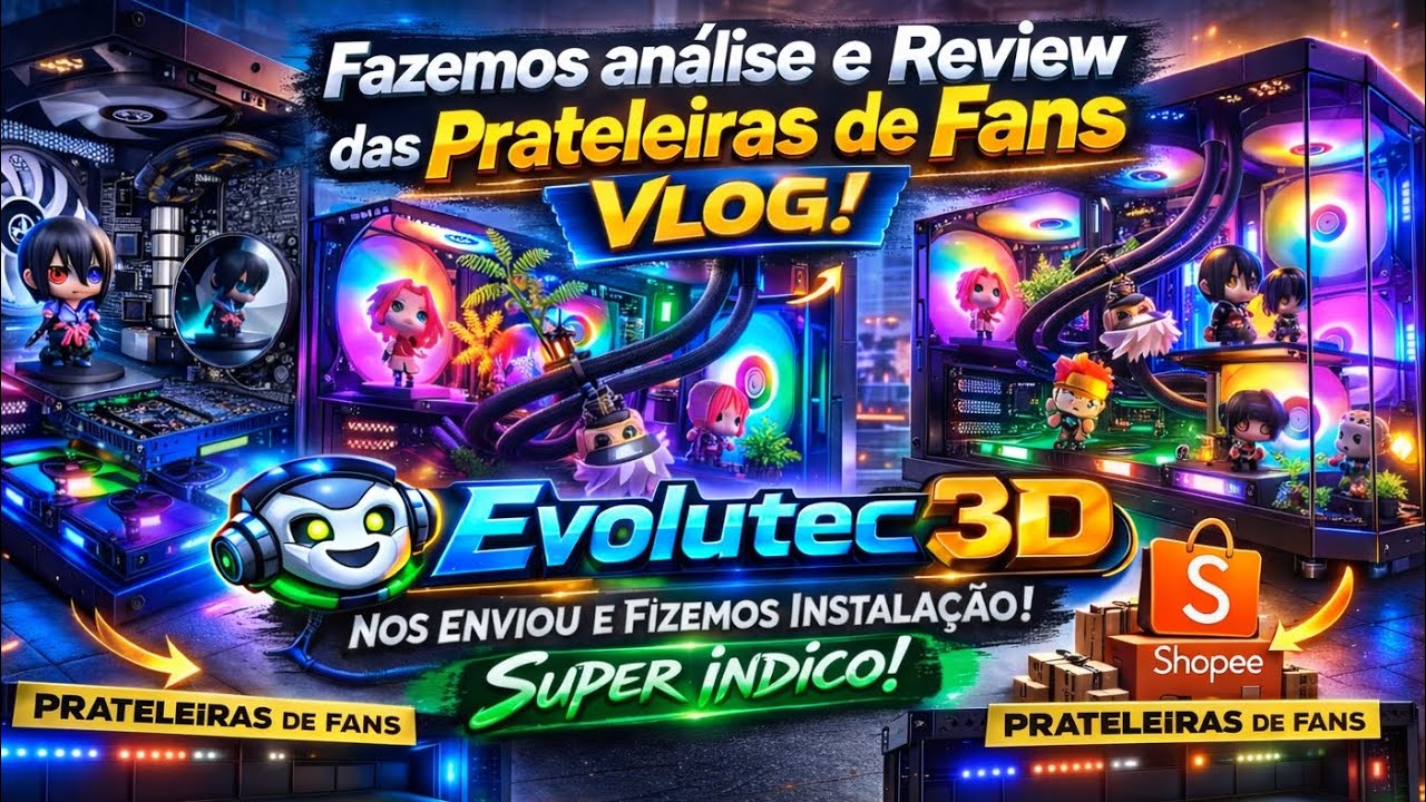 Vlog - Recebemos as Prateleiras de 6mm e 14mm para Fans de 120mm / Muito top  + Evolutec 3D
