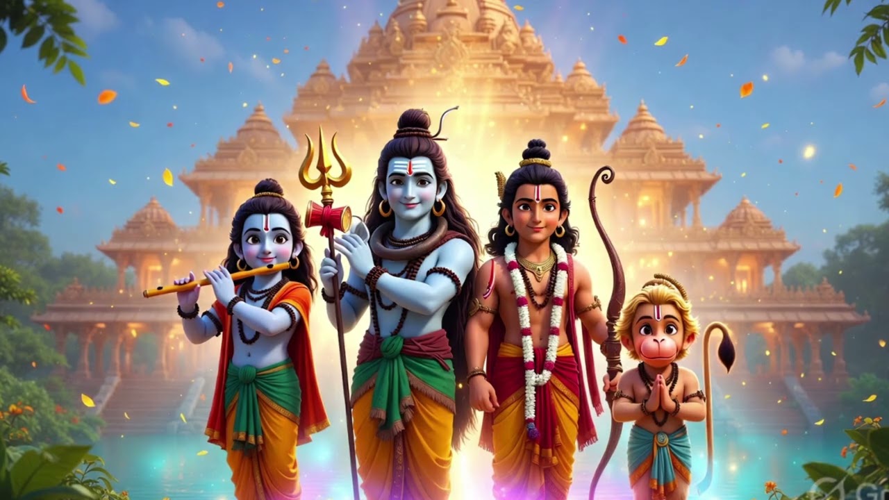ओम नमः शिवाय 🙏 राधे कृष्ण | राम कृष्ण शिव भक्ति गीत | Beautiful Devotional Bhajan