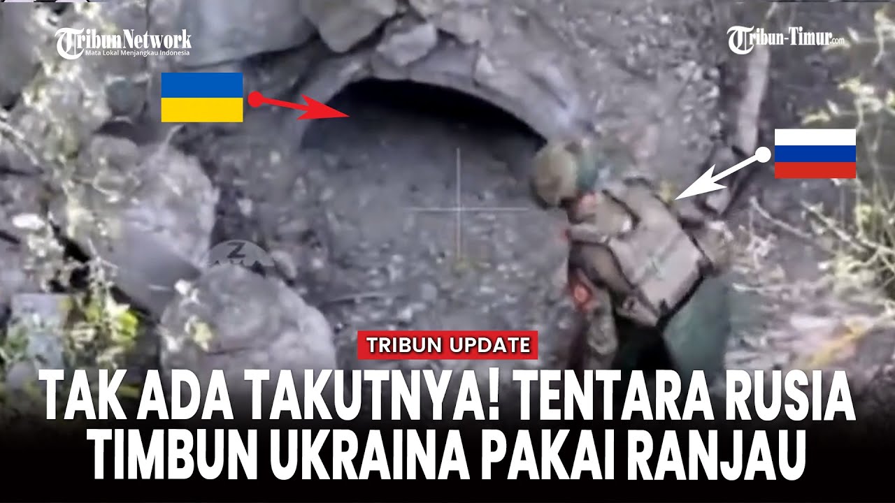 Aksi Nekat Prajurit Rusia Lempar Bom ke Parit Ukraina, Ledakan Dahsyat Terekam