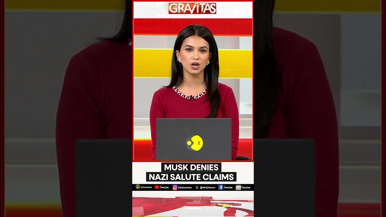 Elon Musk's Hand Gesture Sparks 'Nazi Salute' Debate | Gravitas | WION Shorts