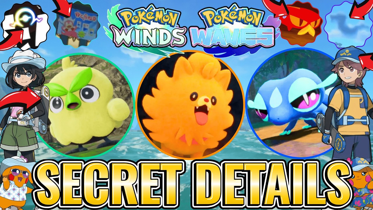 67 скрытых деталей, которые вы пропустили в Pokémon Winds and Waves!