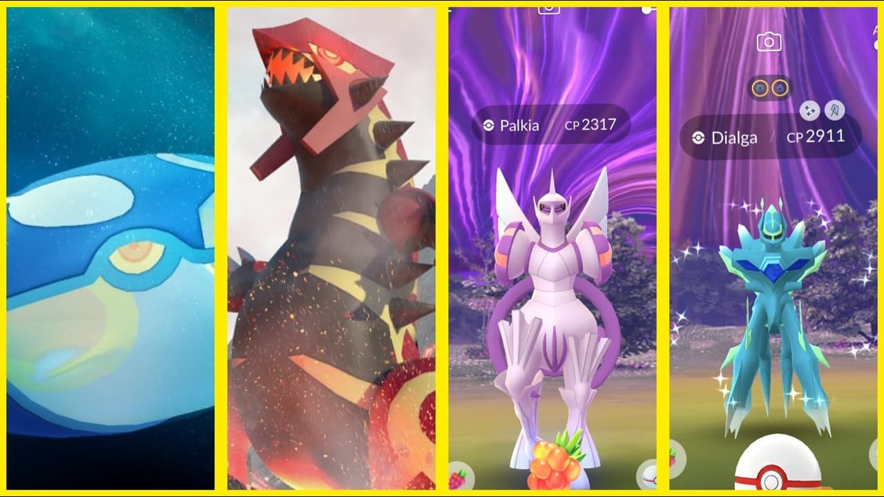 PRIMAL GROUDON AND KYOGORE ORIGIN DIALGA PALKIA RAID INVITES | POKEMON GO LIVE