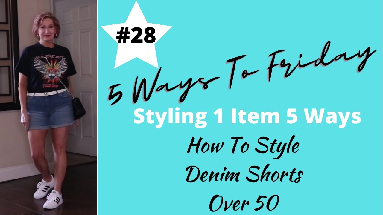 5 WAYS TO FRIDAY DENIM SHORTS | Shop Your Closet | Mature Try On | Swimwear