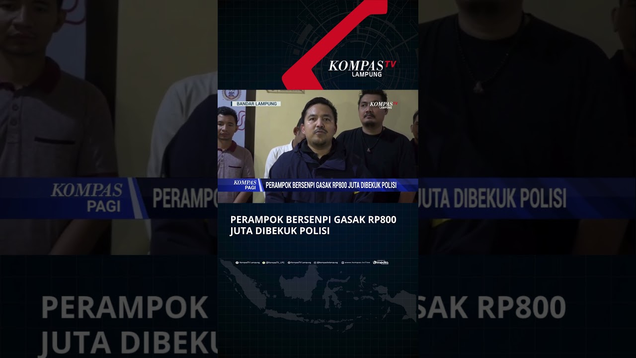 Perampok Bersenpi Gasak Rp800 Juta Dibekuk Polisi #shorts