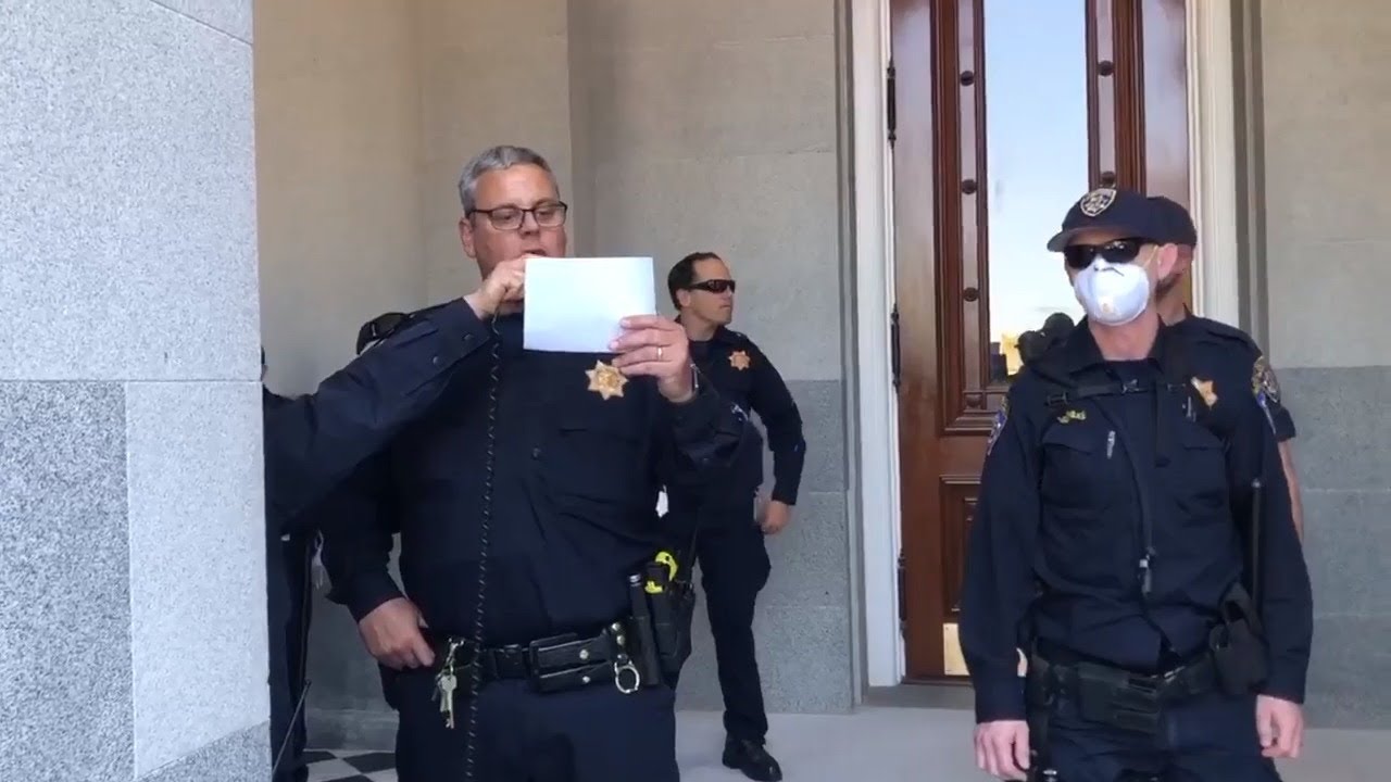 Hear CHP order dispersal of stay-at-home order protesters at California State Capitol
