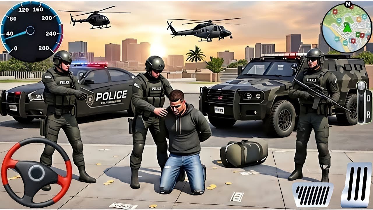 Police Car Chase Simulator 3D Game - Real Cop Cars Driving Simulator 2025 - Android GamePlay part- 4