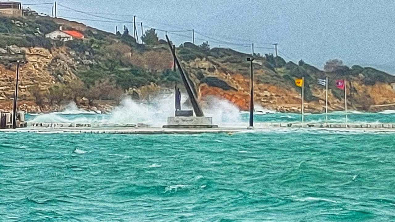 Σάμος 29.01.2026 Κακοκαιρία σε όλο της το Μεγαλείο - Samos Greece Storm Extremely Bad  Weather 