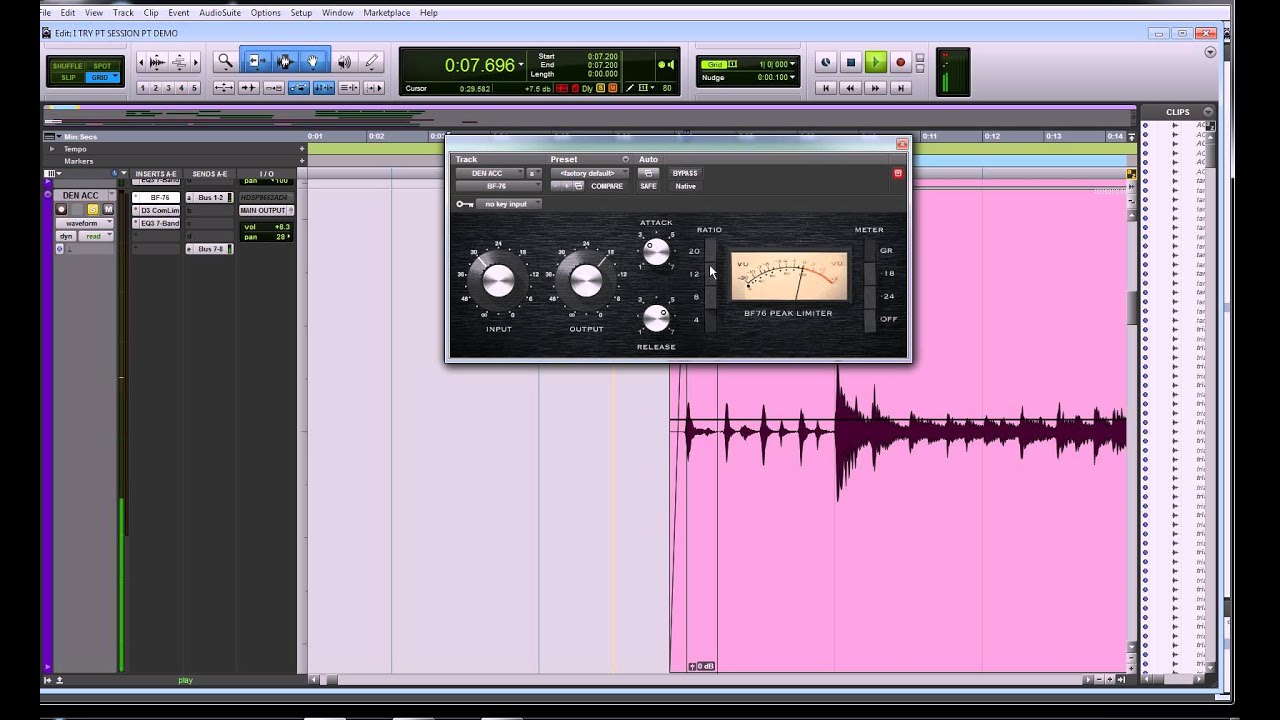 How to use the bomb Factory BF 76 tutorial protools