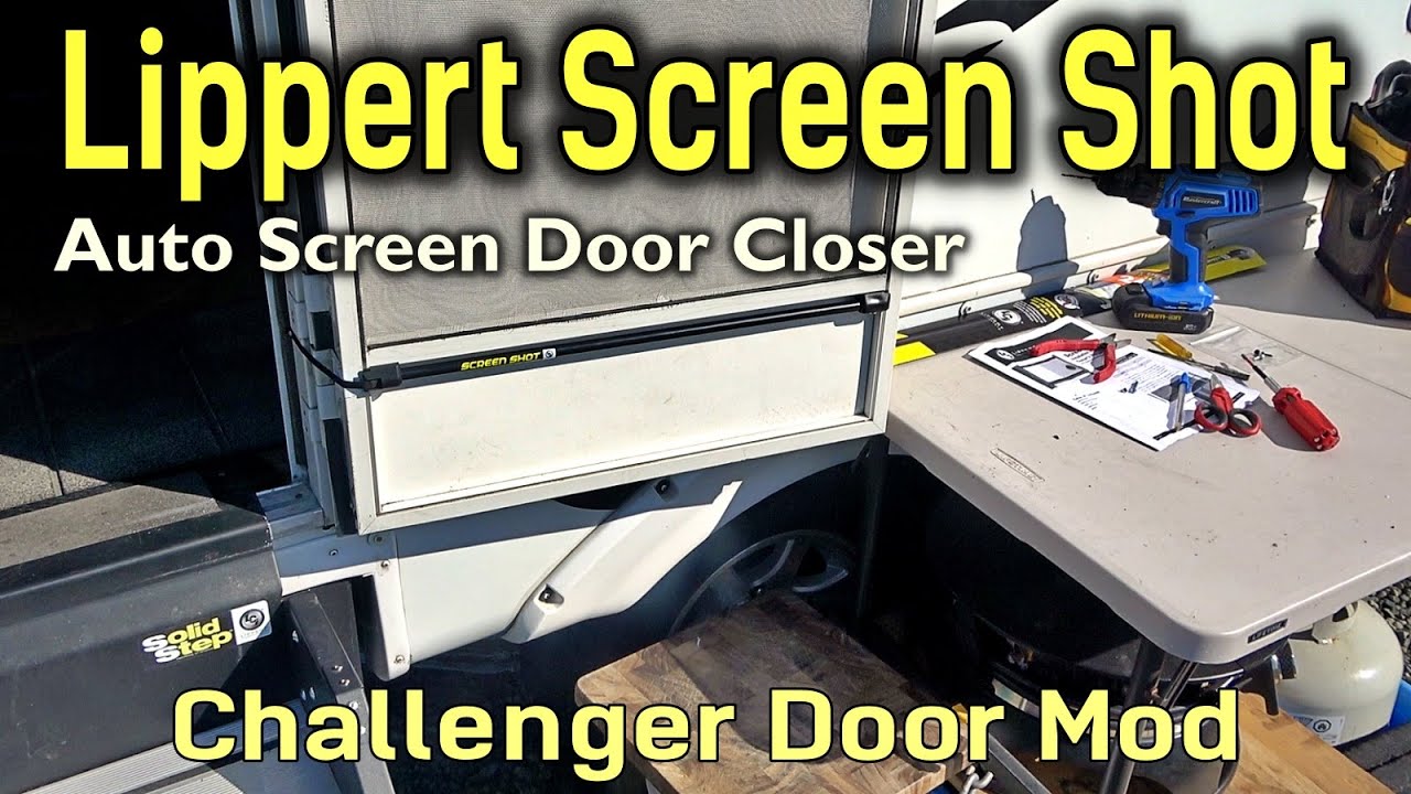 Lippert Screen Shot RV Screen Door Closer Installation - Challenger Door Modification