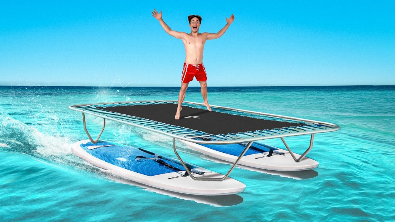 We Turned a Trampoline into a Boat!