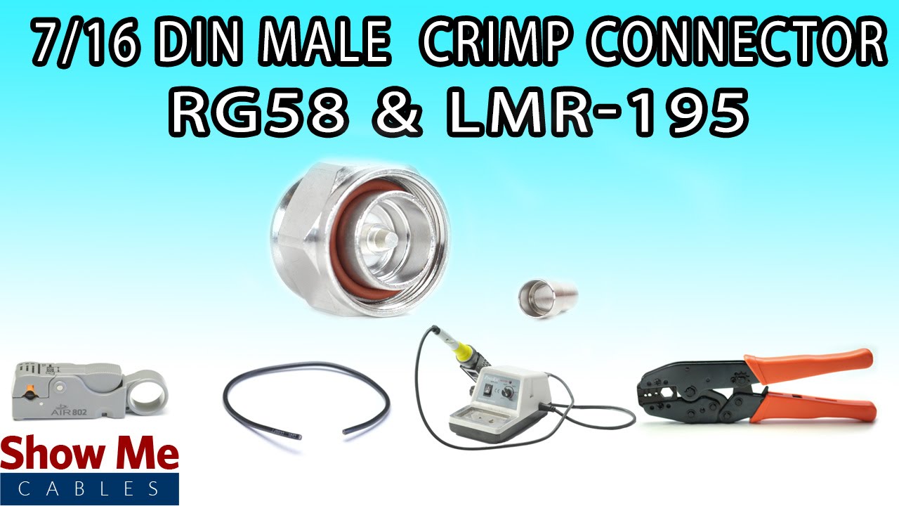 7/16 DIN Male Crimp Connector For RG58 & LMR-195 - Perfect For DIY Installs! #3786