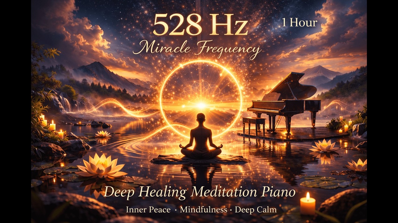 528 Hz Healing Frequency Piano | One Hour of Deep Inner Peace (4K)