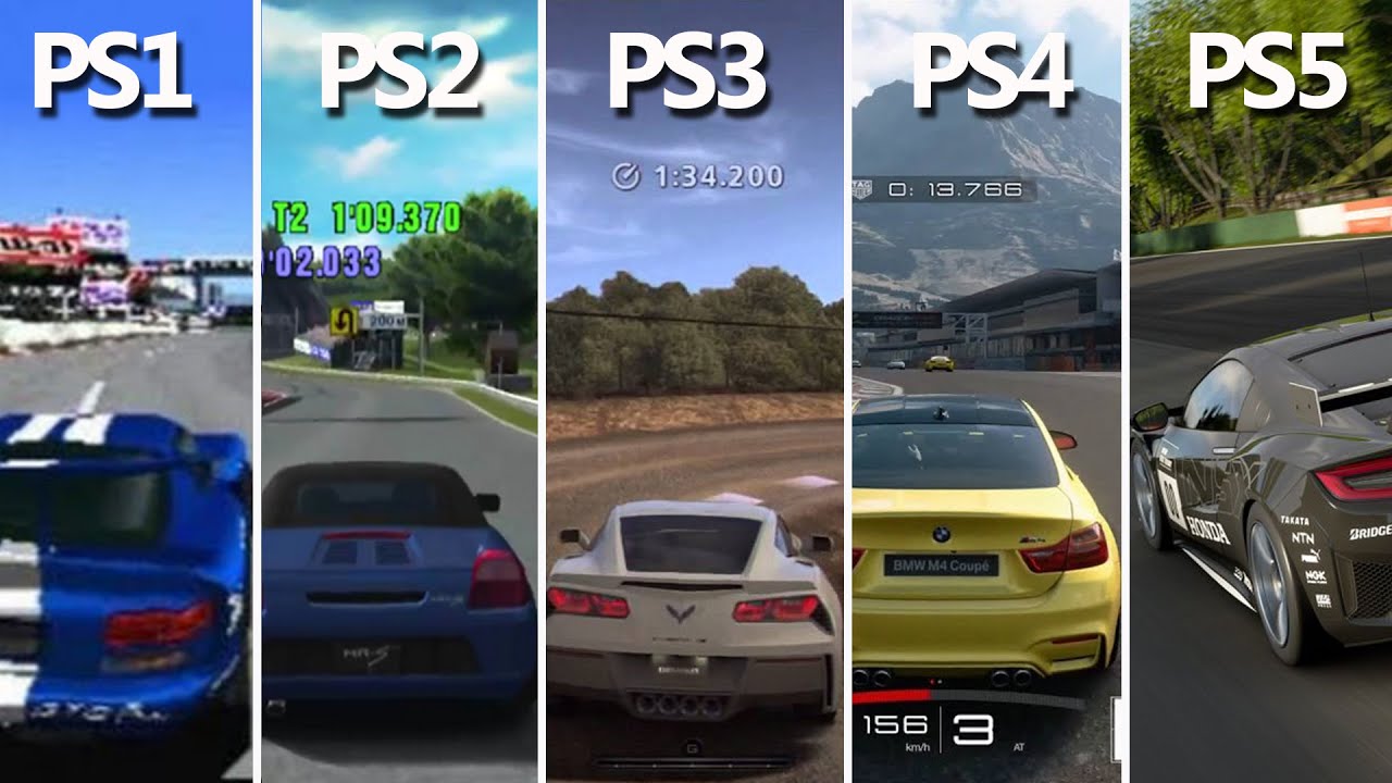 PS1 vs PS2 vs PS3 vs PS4 vs PS5 - COMPARAÇÃO GRÁFICA PLAYSTATION [4K]
