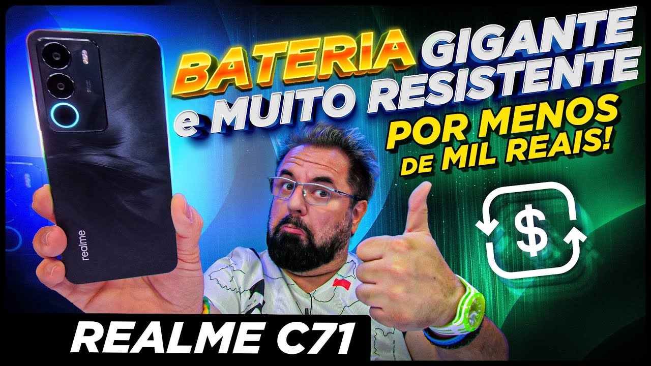 CELULAR com BATERIA BOA, RESISTENTE e BARATO! Realme C71