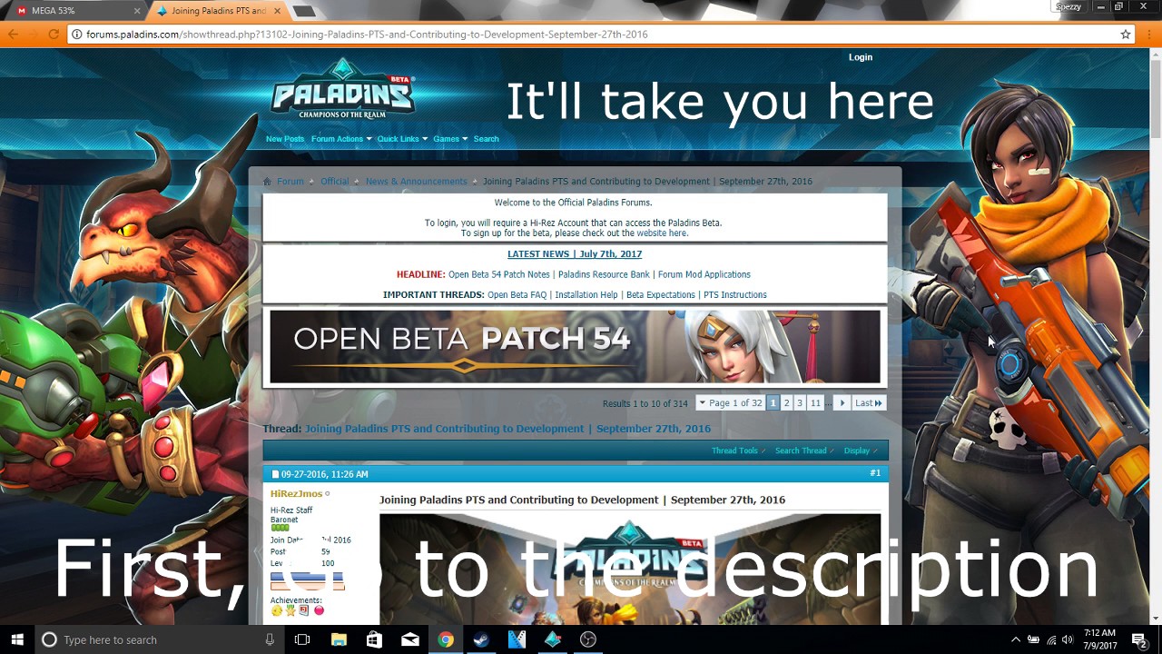 How to download Paladins PTS