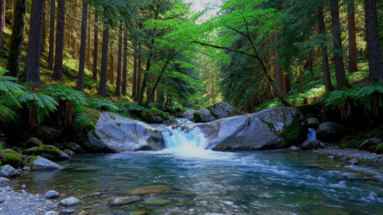Flowing Stream River 🌊 Gentle Nature Sounds for Sleep, Focus, and Serenity #1538
