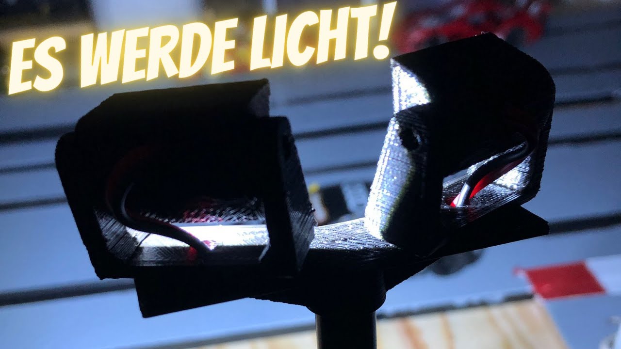 Für Einsteiger: Es werde Licht! Erstes LED - Flutlicht an der Carrera digital 132 Bahn.