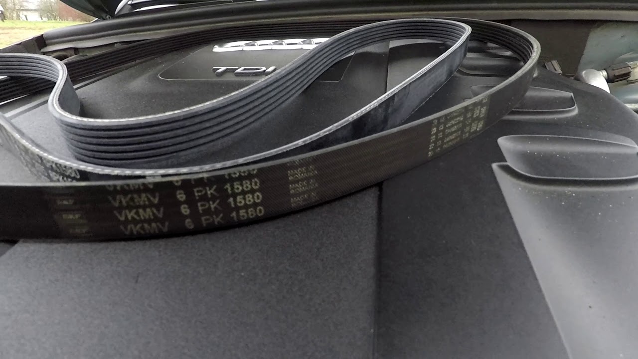 Audi A4/A5/Q5 B8 2.0 tdi - Wymiana paska osprzętu /Belt replace