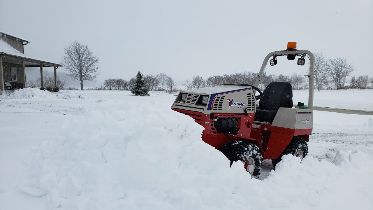 Ventrac 4500Y Plowing Snow