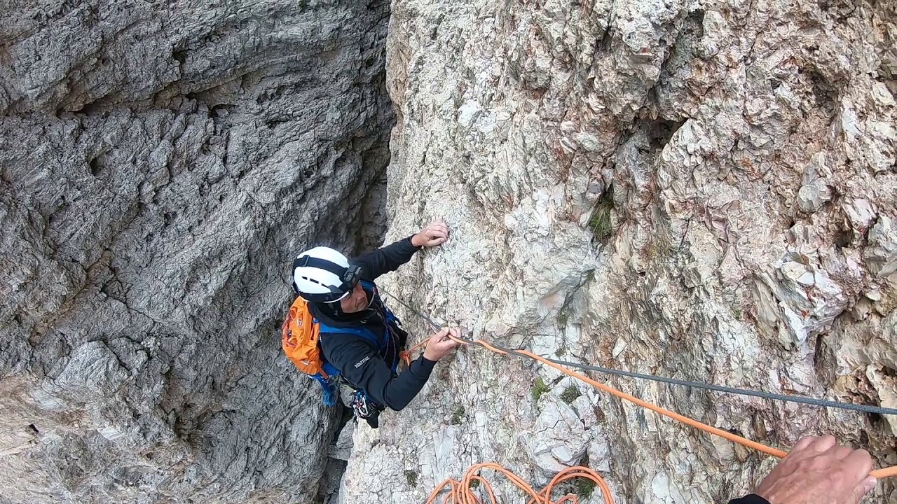 Sas Pordoi, Gross Führe, Südkante, via Gross, Dolomiten