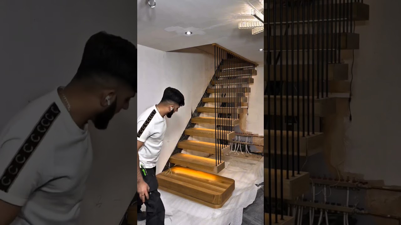 Step-by-Step Guide to Installing Wooden Stairs  #stairdesign #woodenstaircase