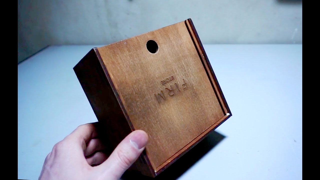 Laser Cut Box Making on CNC Machine - Dark Rich Wood