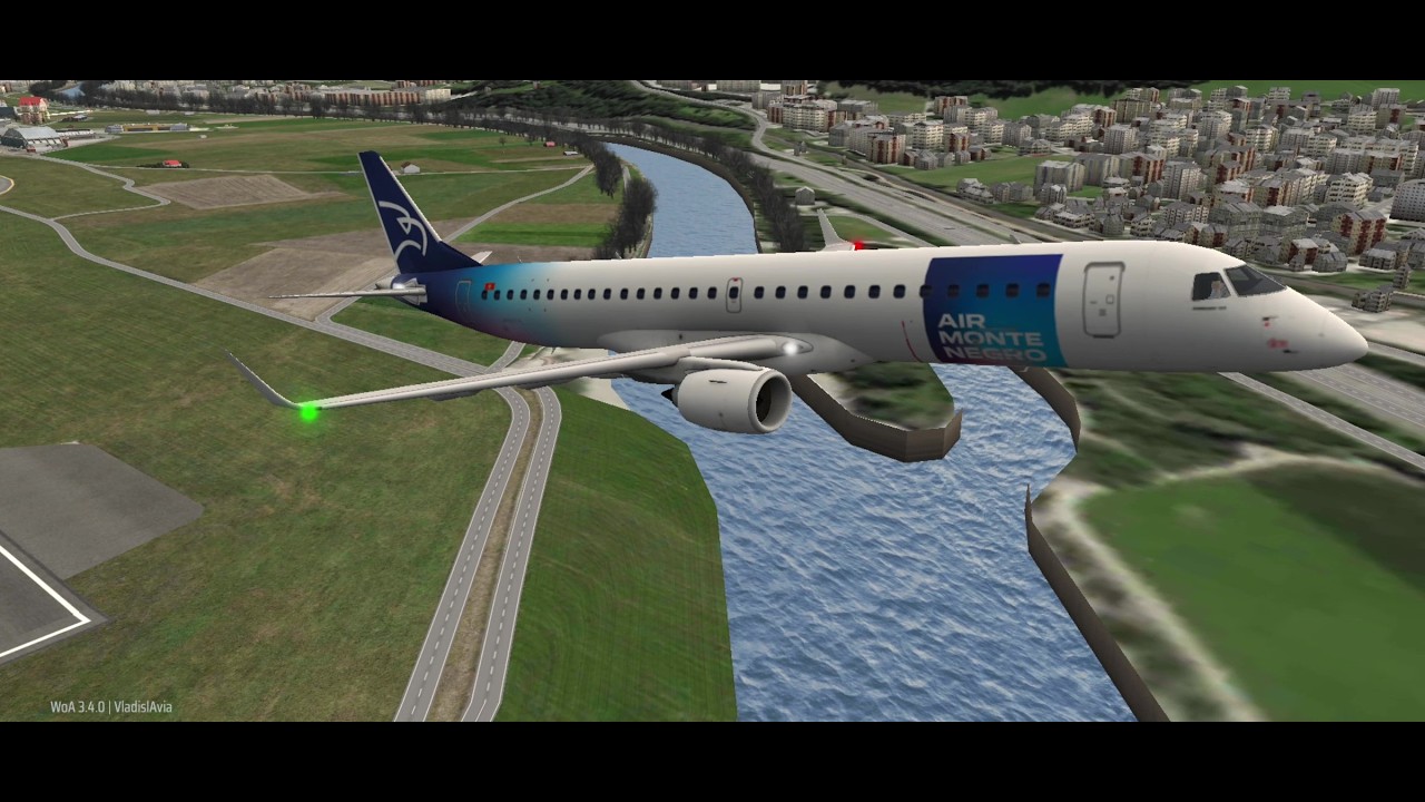 Embraer E195 special Air Montenegro livery, Podgorica, Montenegro Innsbruck Landing, servicing. E195