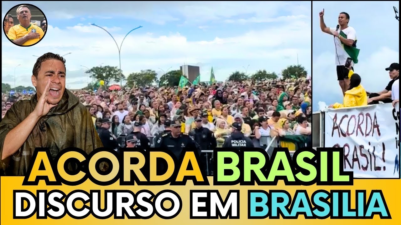 🚨🇧🇷 AO VIVO: NIKOLAS FAZ DISCURSO FINAL COM PATRIOTAS NA MANIFESTAÇÃO ACORDA BRASIL, VEJAS IMAGENS!