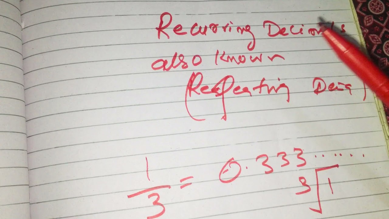 What is Recurring and Non Recurring Decimal? | Class 7 math