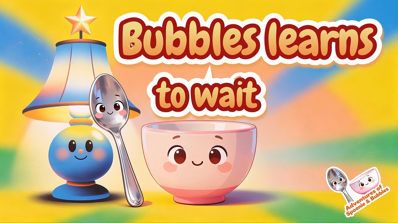 Bubbles Learns to Wait ⏳ | Kids Story About Patience | #SparklePlayKids | Spoonie & Bubbles