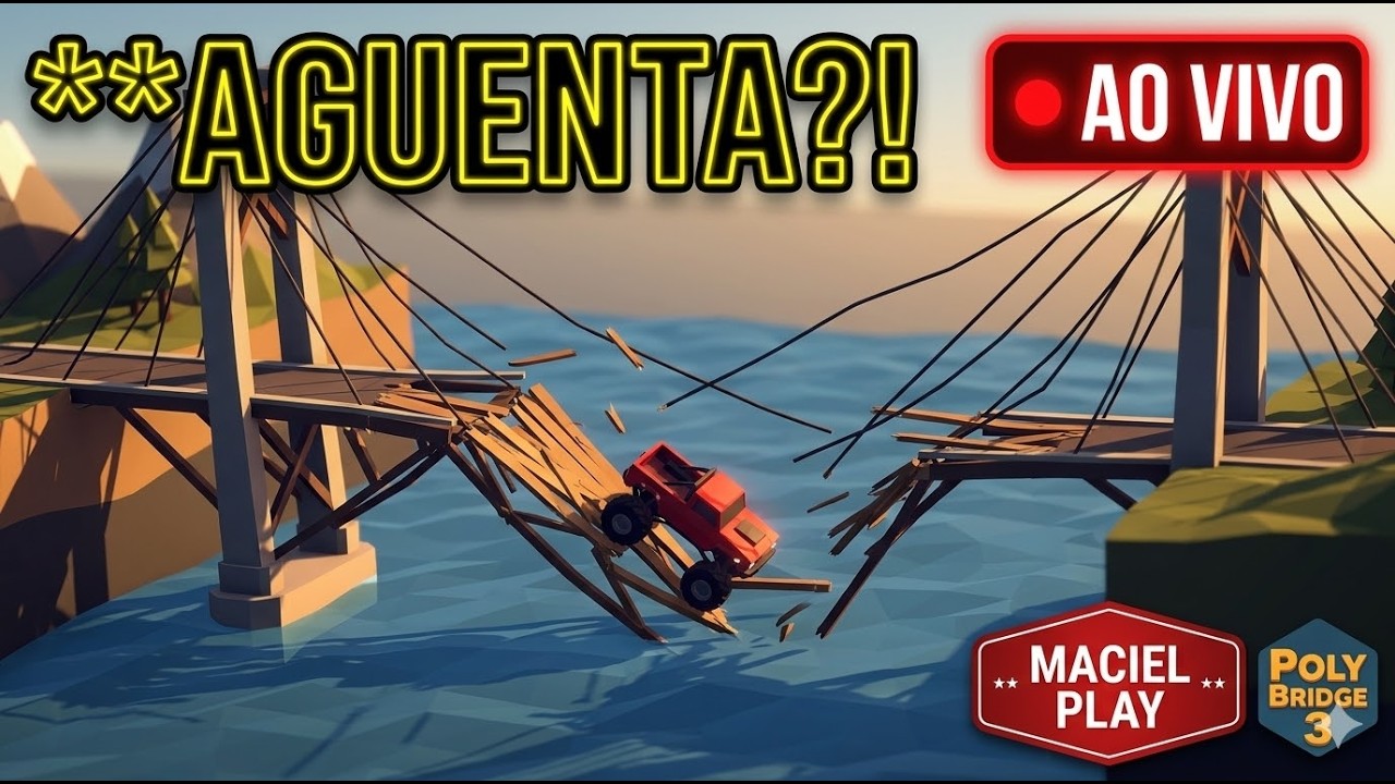 🔴 AO VIVO: ARQUITETO CONSTRUINDO PONTES! Vai aguentar? (Poly Bridge 3)