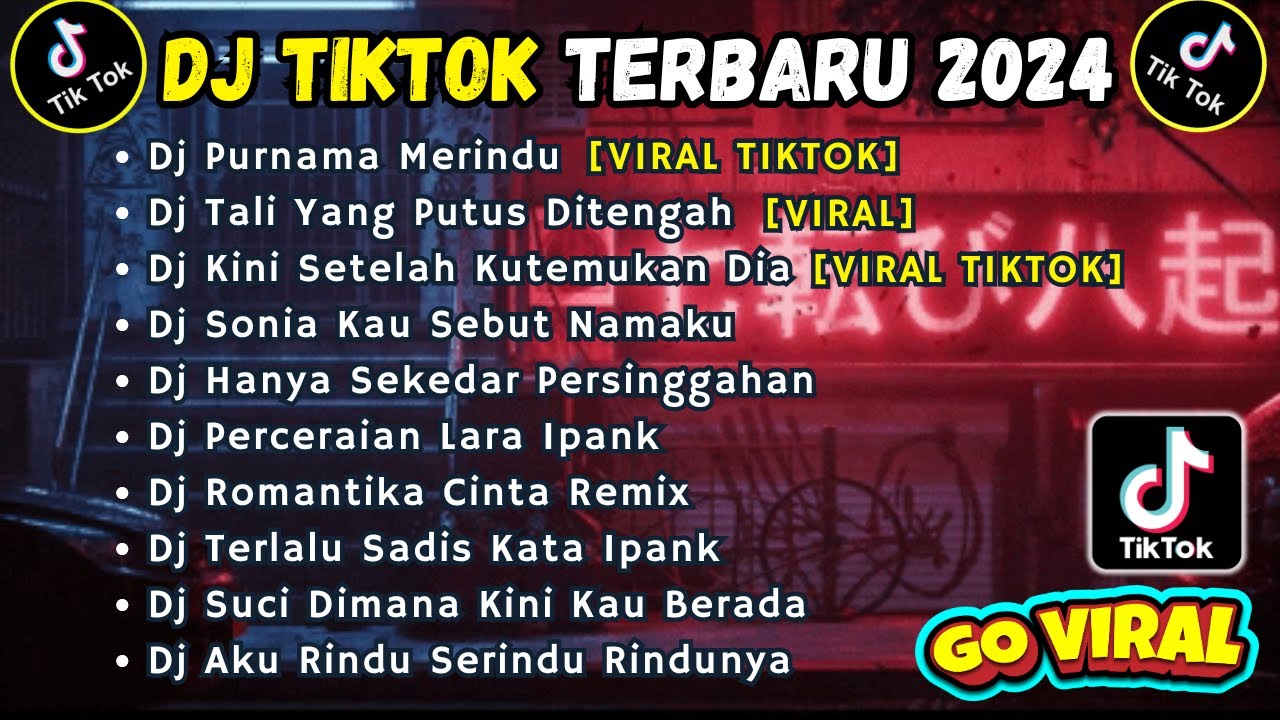 DJ TIKTOK TERBARU 2024 SLOW FULL BASS || DJ PURNAMA MERINDU | DJ TALI YANG PUTUS DITENGAH